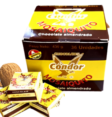 Mosaiquito Chocolate Almendrado Paquete de 36 Piezas